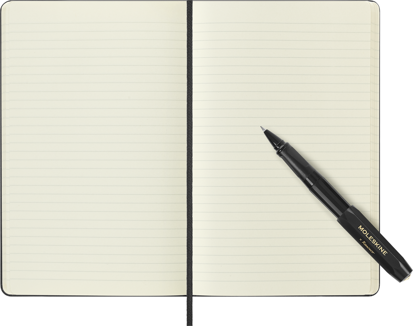 картинка Набор Moleskine X Kaweco (Классическая записная книжка Moleskine Classic Large (13x21 см), черная и ручка-роллер Kaweco, черная) от магазина Молескинов
