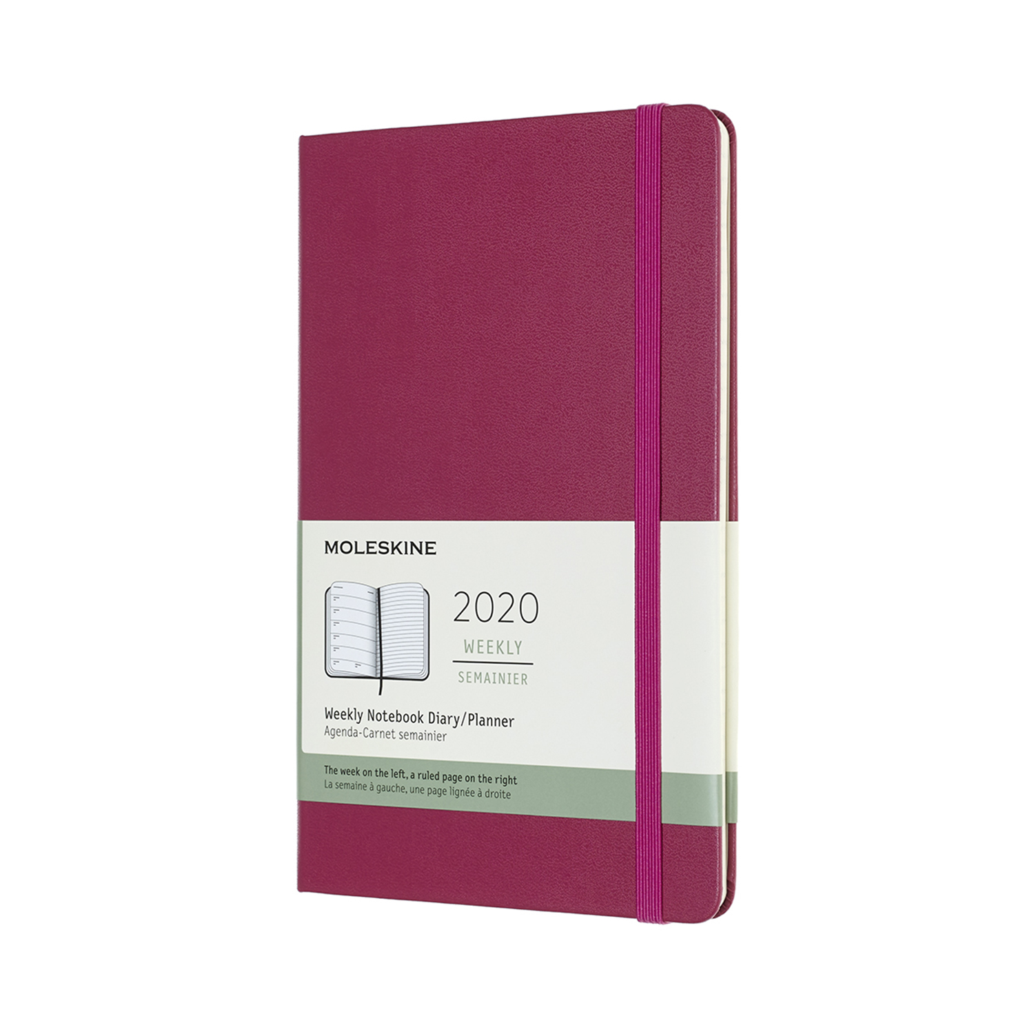 картинка Еженедельник Moleskine Classic (2020), Large (13x21 см), ярко-розовый от магазина Молескинов