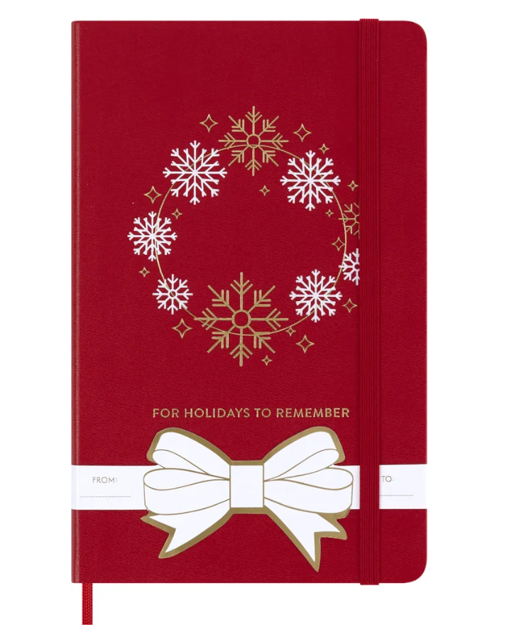 картинка Записная книжка Moleskine Holiday (в линейку), Large (13х21см), красная от магазина Молескинов