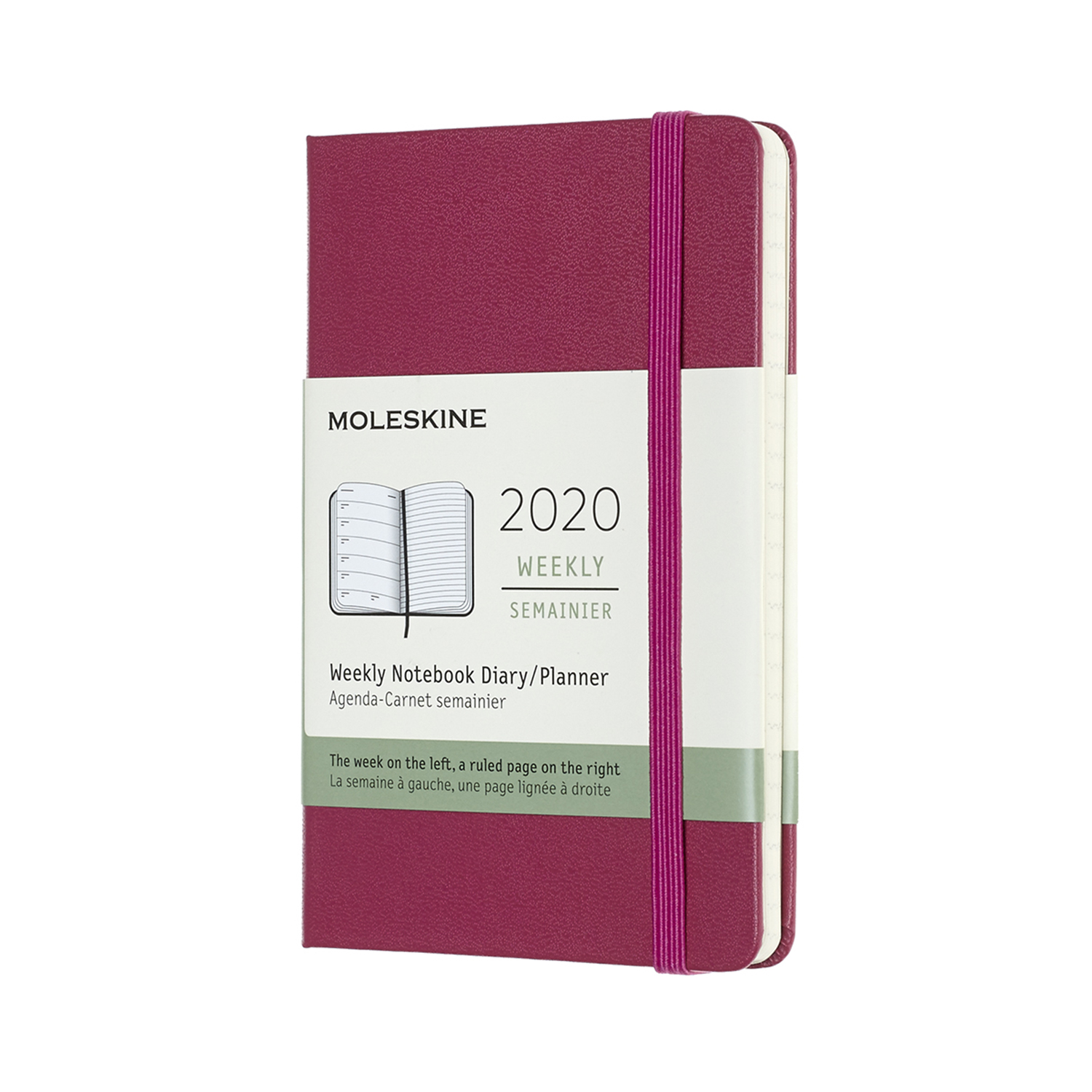 картинка Еженедельник Moleskine Classic (2020), Pocket (9x14 см), ярко-розовый от магазина Молескинов