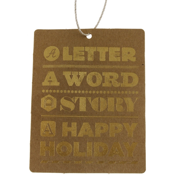 Открытка Moleskine Ornament Card A Happy Holiday, Large (11,5х17,5см), бежевая