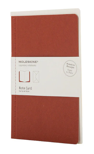 картинка Набор почтовый Moleskine Note Card (с конвертом), Large (11,5х17,5см), терракотовый от магазина Молескинов