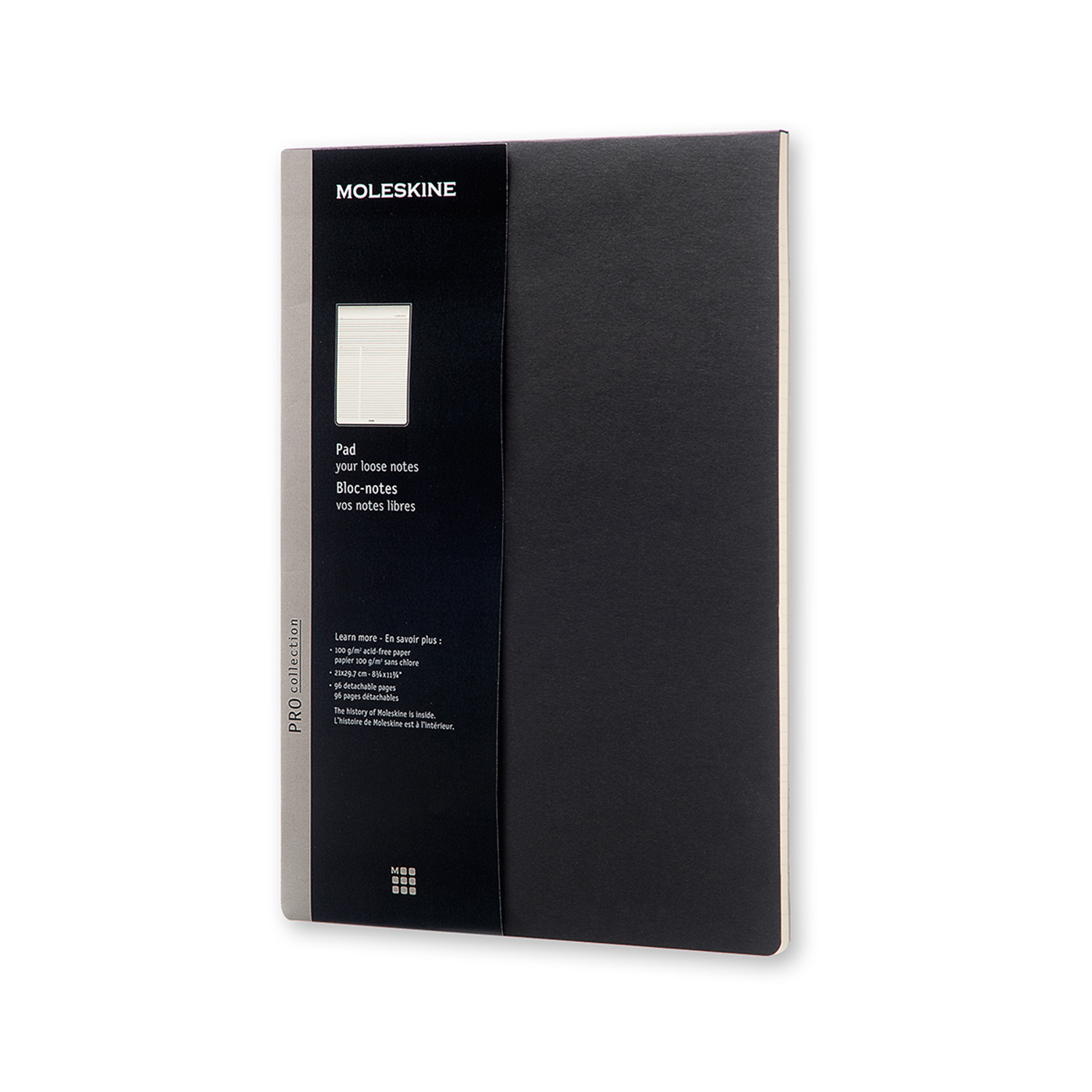 картинка Записная книжка Moleskine Professional PAD ( в линейку), A4 (21х29.7см), черная от магазина Молескинов