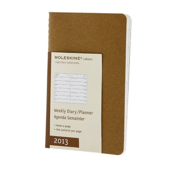 картинка Еженедельник Moleskine Cahier (2013), Pocket (9х14см), коричневый от магазина Молескинов