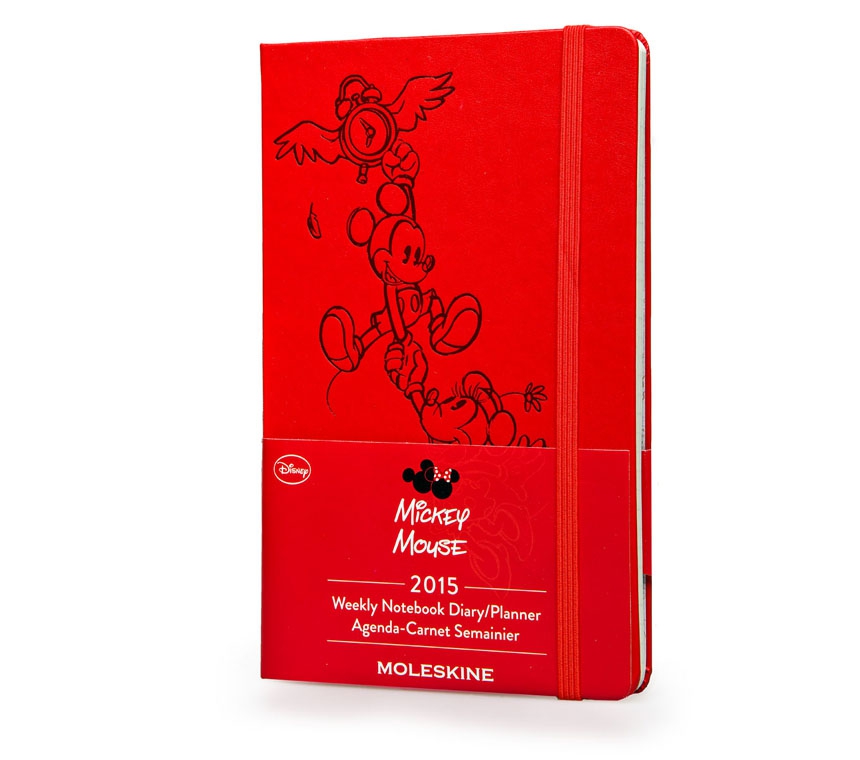 Еженедельник Moleskine Disney (2015), Large (13x21см), красный