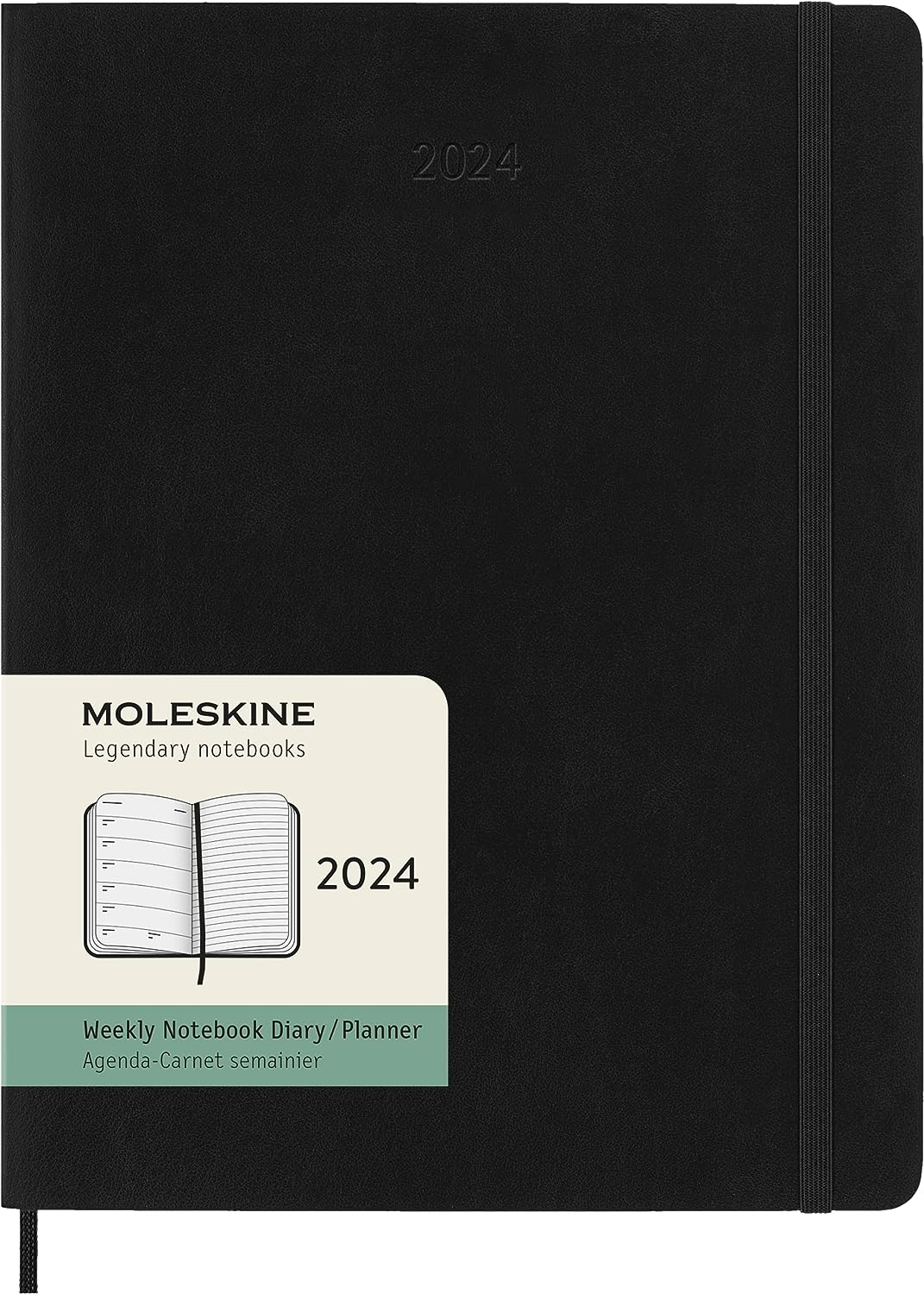 картинка Еженедельник Moleskine Classic Soft (мягкая обложка), 2024, XLarge (19х25см), черный от магазина Молескинов