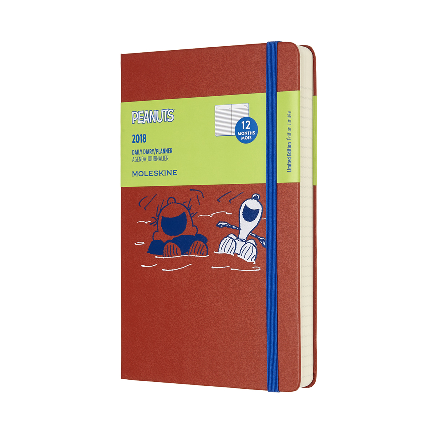 картинка Ежедневник Moleskine Peanuts (2018), Large (13x21 см), оранжевый от магазина Молескинов