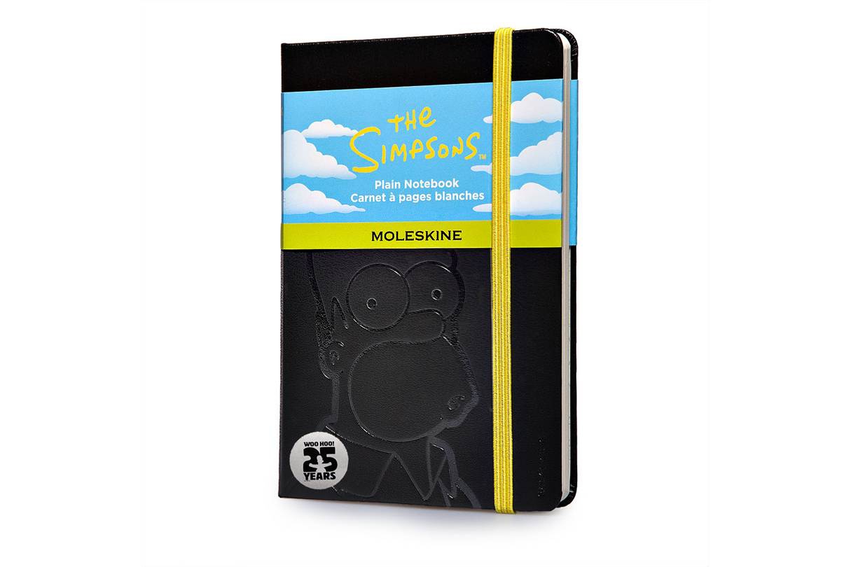 картинка Записная книжка Moleskine The Simpsons (нелинованная), Pocket (9x14см), черный от магазина Молескинов