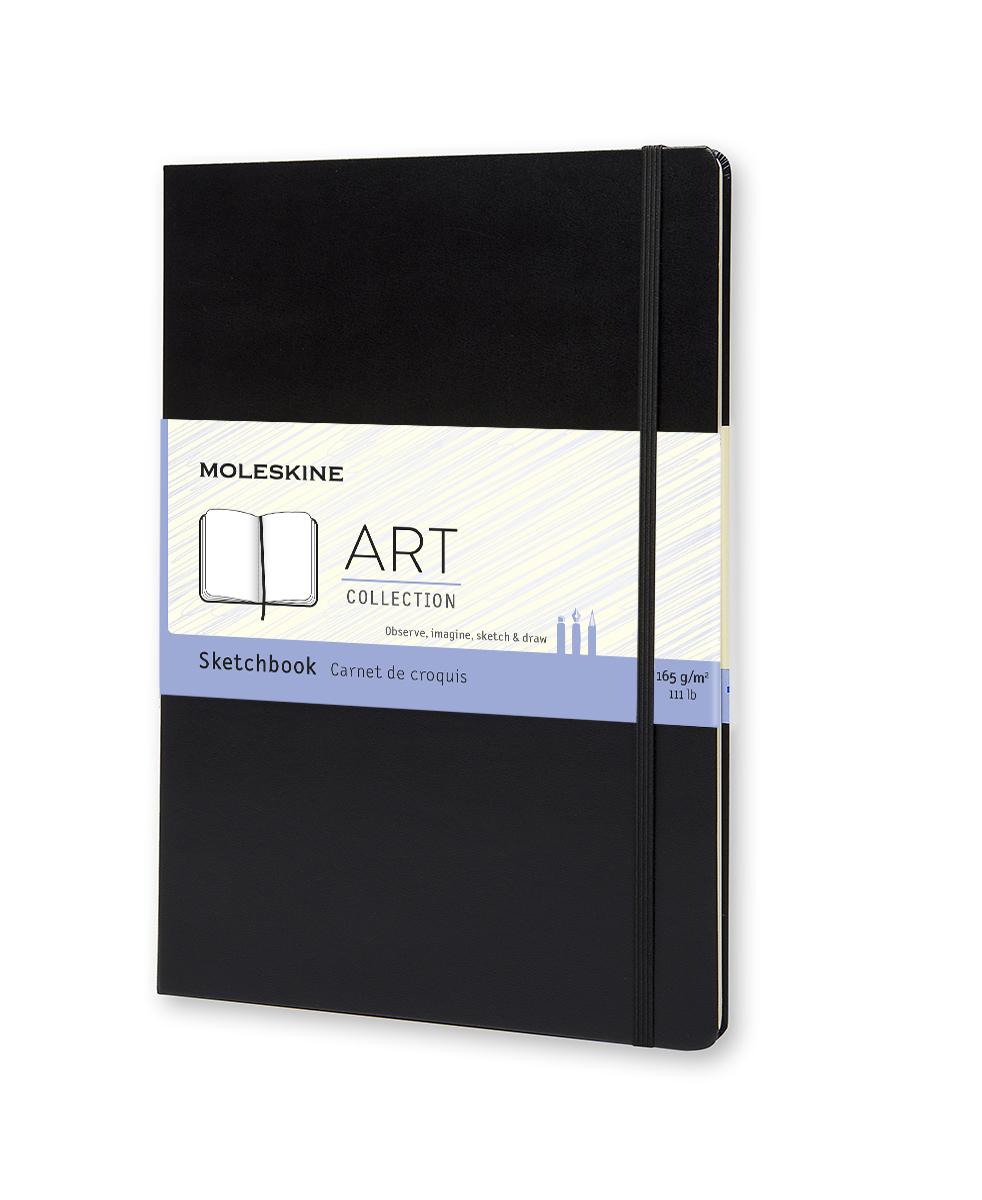картинка Записная книжка Moleskine Sketchbook (скетчбук для рисунков), А4, черная от магазина Молескинов