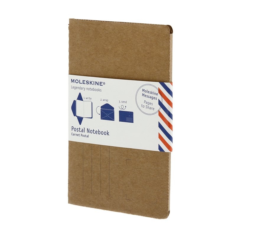 картинка Почтовый набор Moleskine Postal Notebook, Large (11,5х17,5см), коричневый от магазина Молескинов