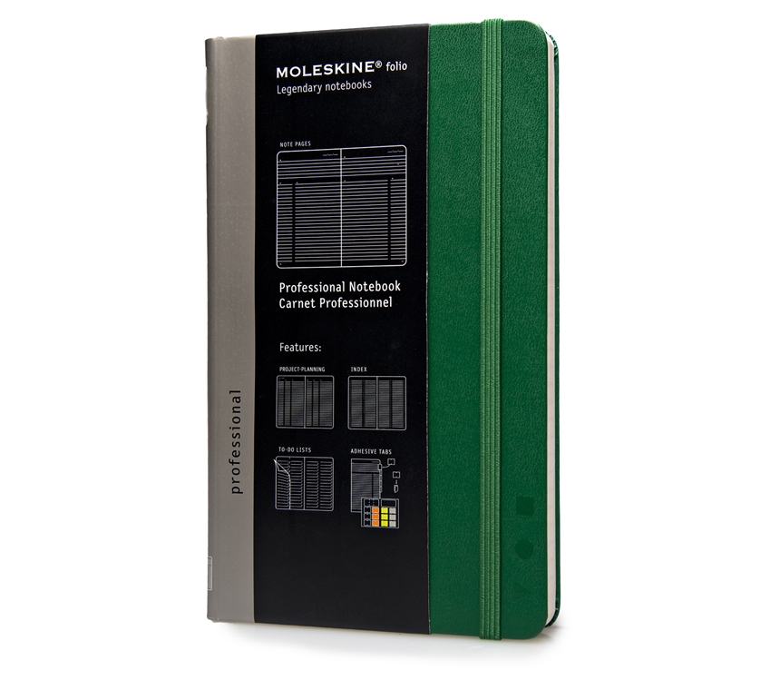 картинка Записная книжка Moleskine Professional, Large (13х21см), зеленый от магазина Молескинов