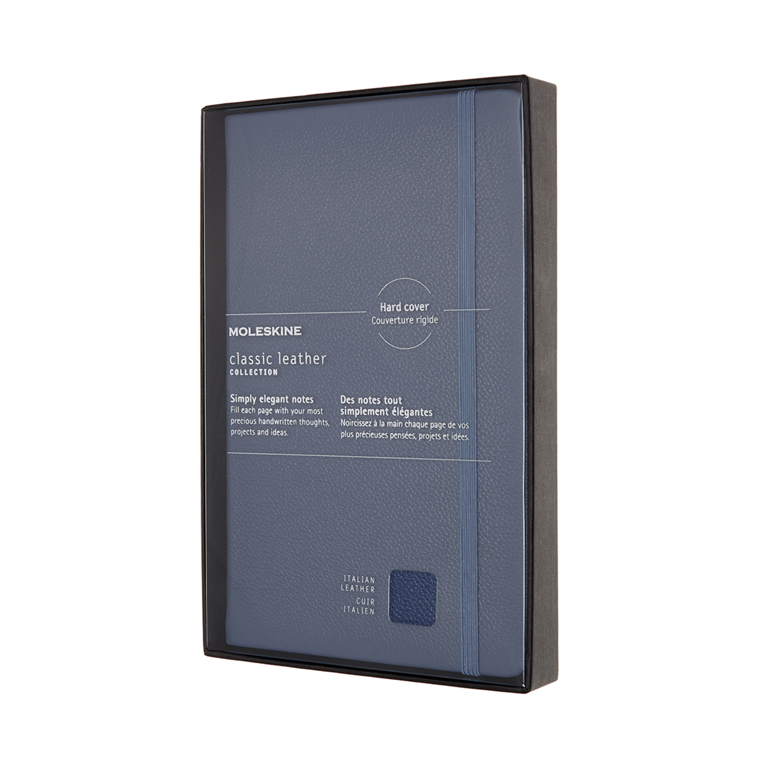 картинка Записная книжка Moleskine LIMITED EDITION LEATHER ( Large 13x21 см) синяя от магазина Молескинов