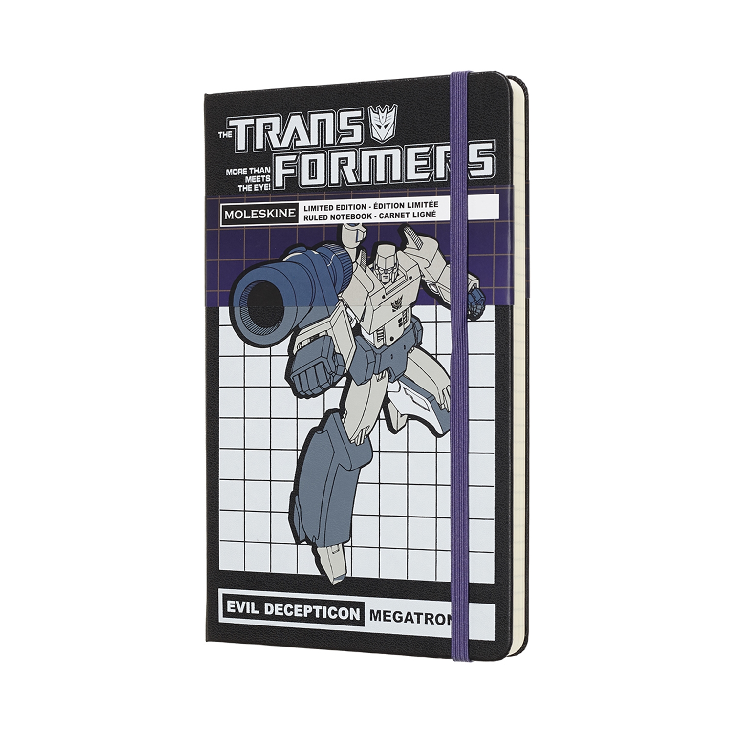 картинка Записная книжка Moleskine Transformers (в линейку), Large (13х21см), черная от магазина Молескинов
