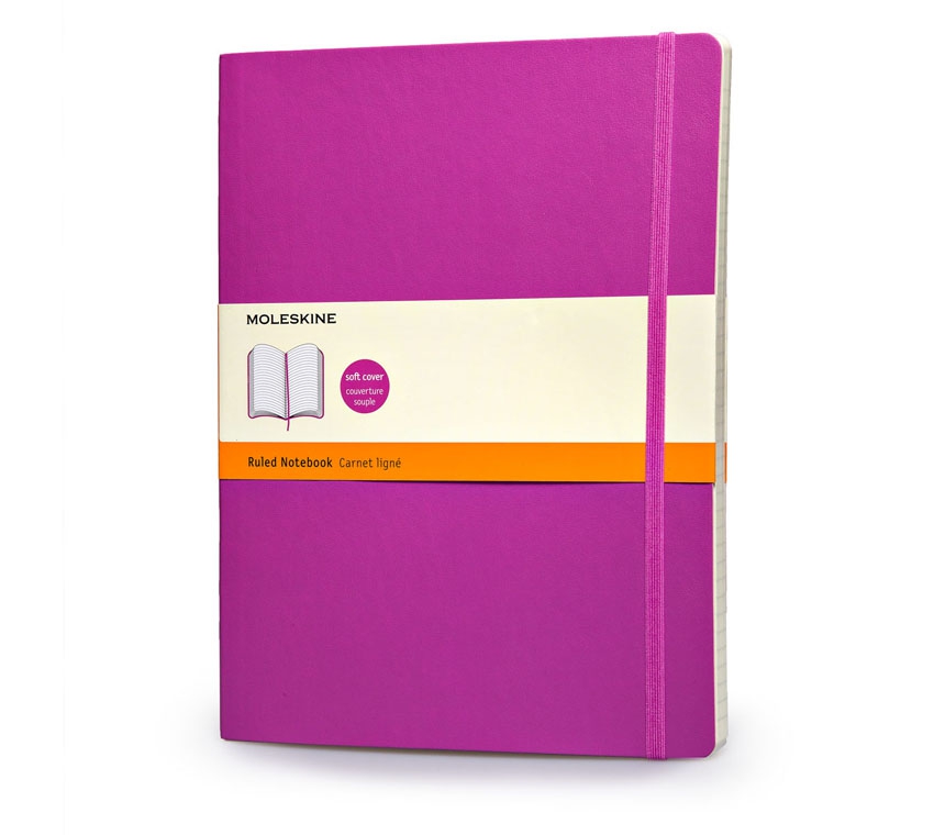Записная книжка Moleskine Classic Soft (в линейку), XLarge (19х25см), темно-розовый