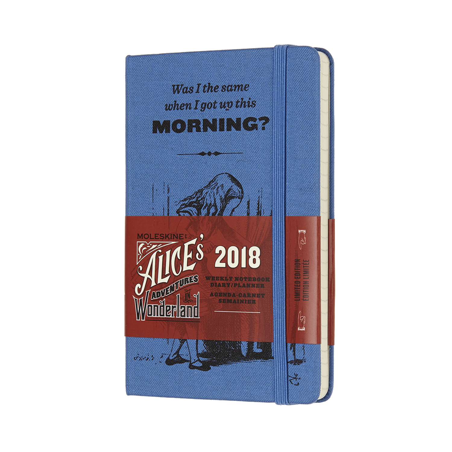 картинка Еженедельник Moleskine Alice in Wonderland (2018), Pocket (9x14 см), синий от магазина Молескинов