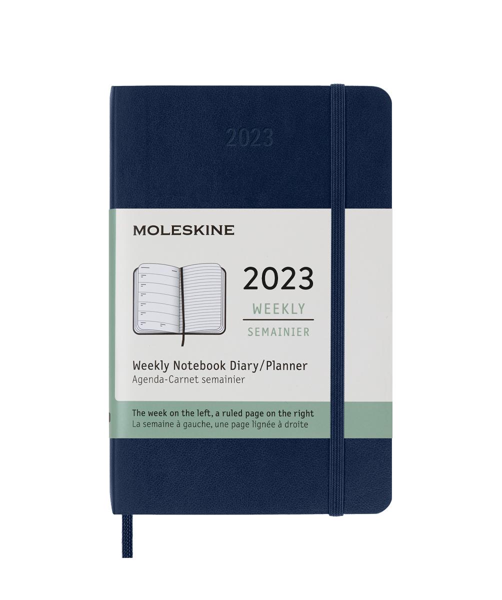 картинка Еженедельник Moleskine Classic Soft (мягкая обложка), 2023, Pocket (9x14 см), синий от магазина Молескинов