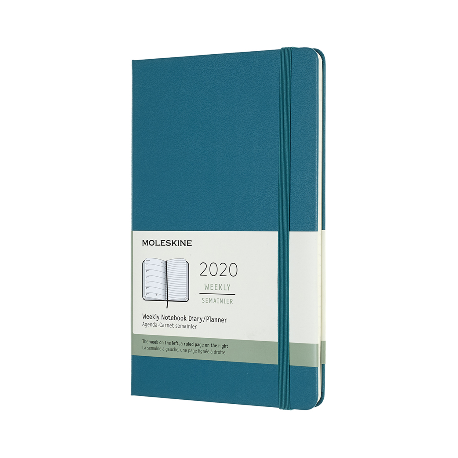картинка Еженедельник Moleskine Classic (2020), Large (13x21 см), зелёный от магазина Молескинов