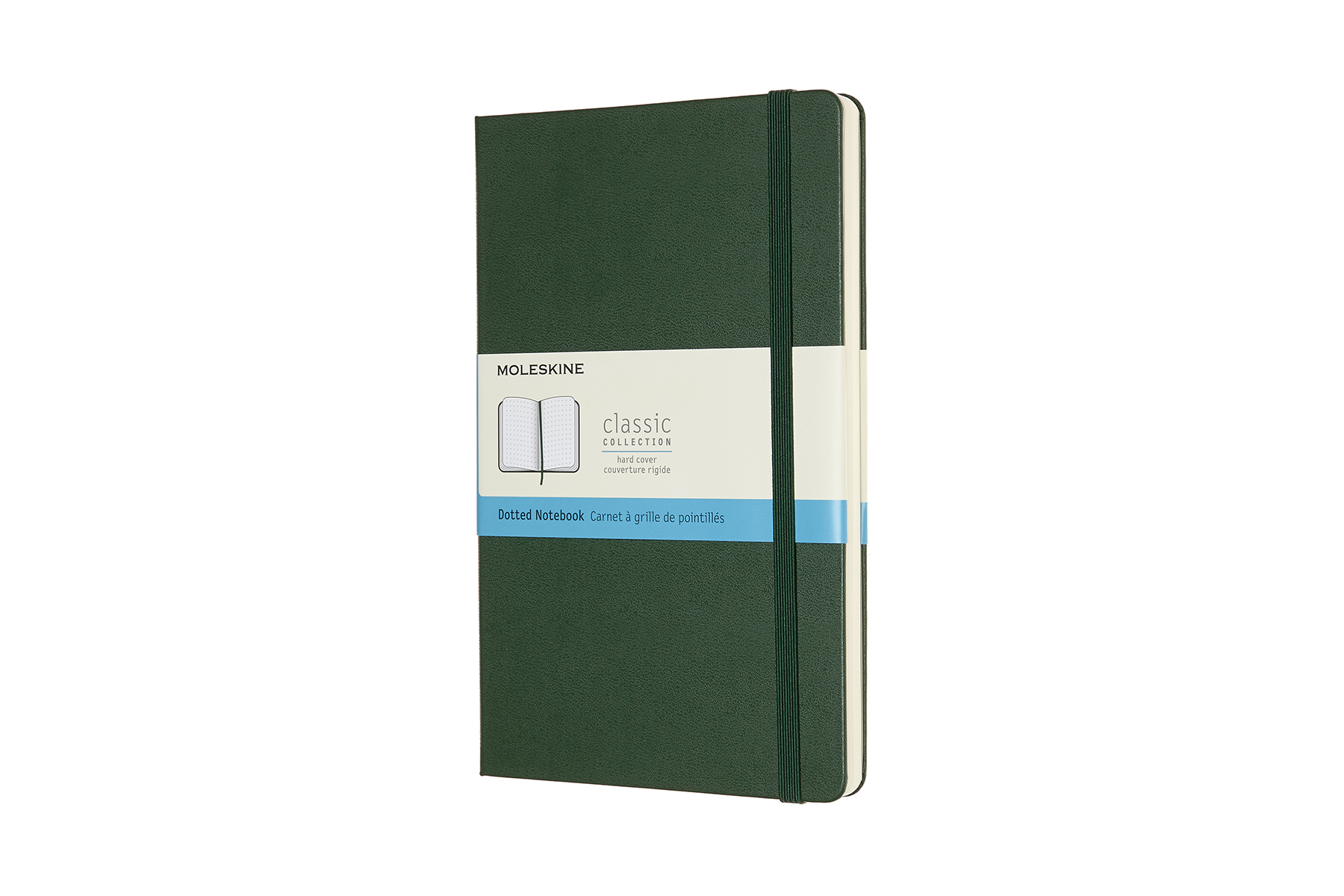 Записная книжка Moleskine Classic (в точку), Large (13х21 см), тёмно-зелёная