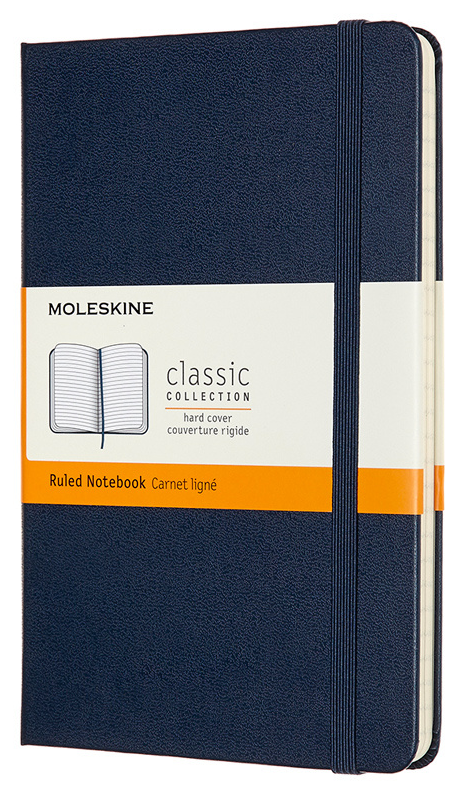 картинка Записная книжка Moleskine Classic (в линейку), Medium (11,5х18 см), синий от магазина Молескинов