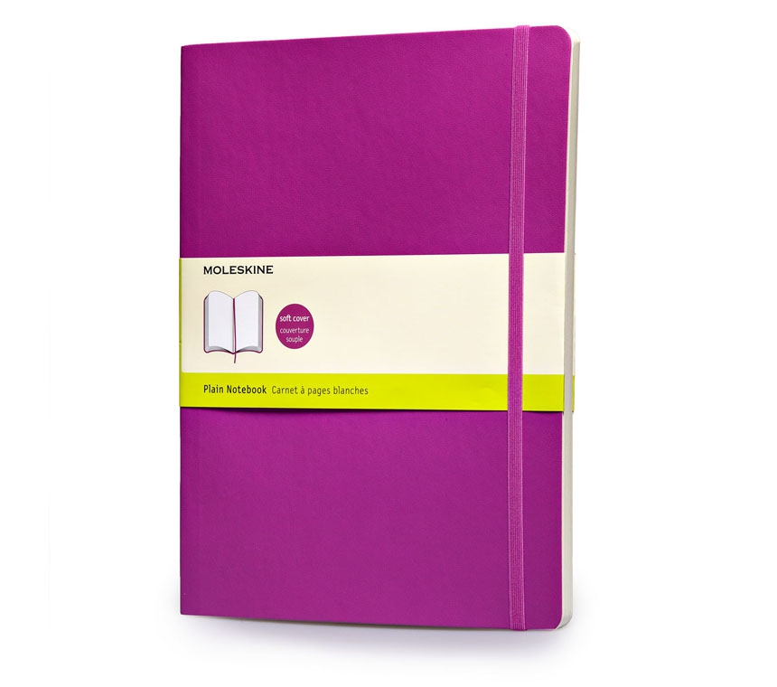 картинка Записная книжка Moleskine Classic Soft (нелинованный), XLarge (19х25см), темно-розовая от магазина Молескинов