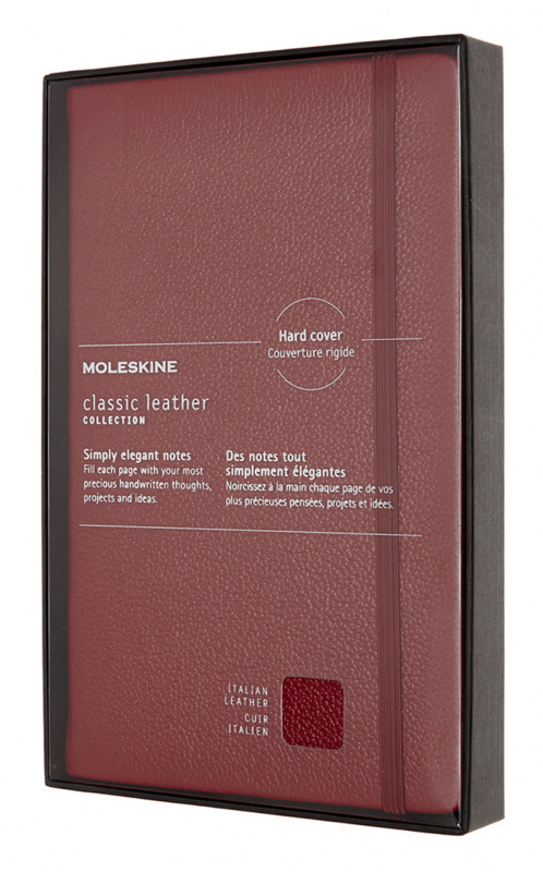 Записная книжка Moleskine LIMITED EDITION LEATHER ( Large 13x21 см) красная
