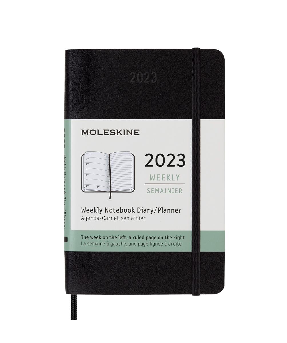 Еженедельник Moleskine Classic Soft (мягкая обложка), 2023, Pocket (9x14 см), черный