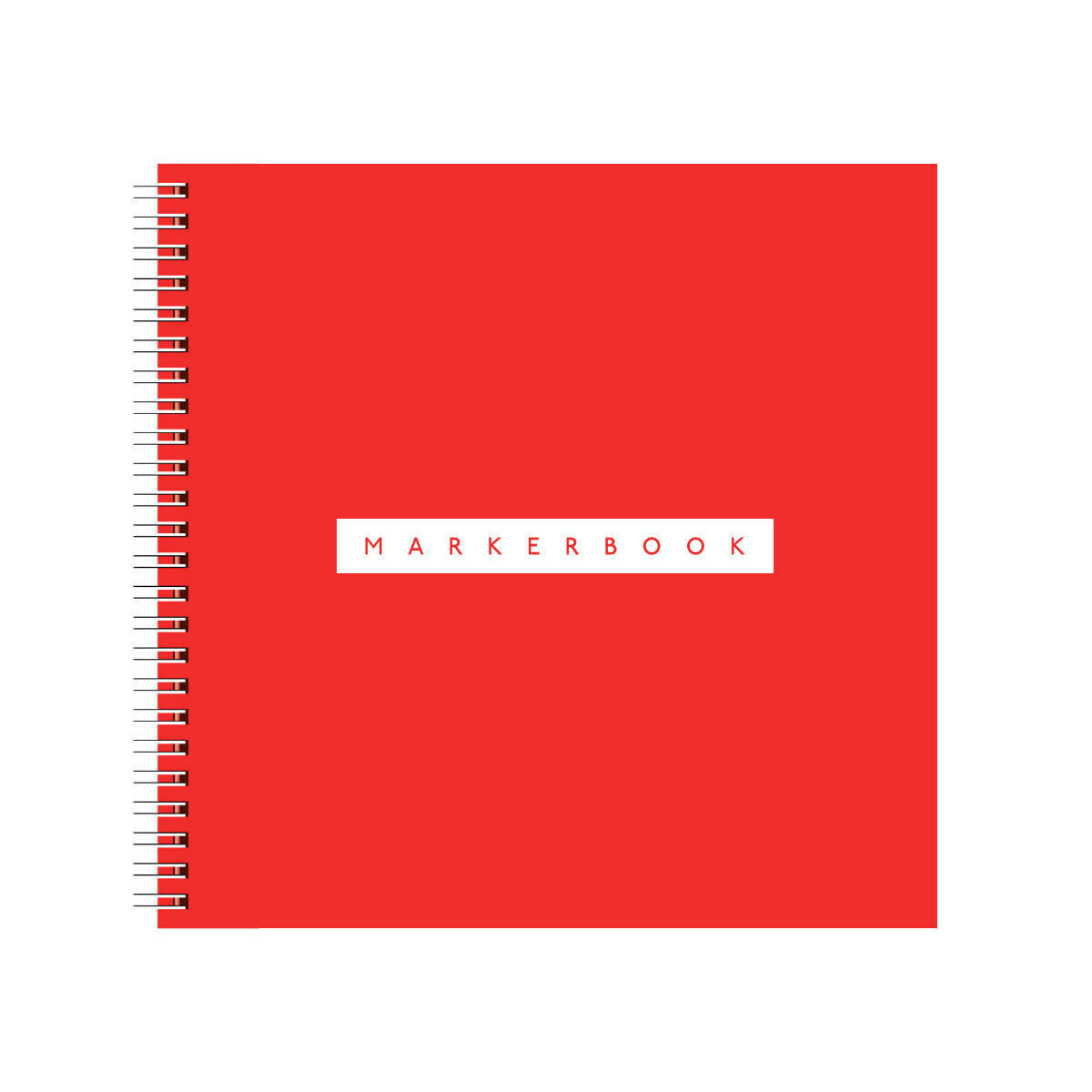 картинка Скетчбук для спиртовых маркеров и графики Maxgoodz Markerbook, 21×21 cm, 48, 160г/м2, Пружина от магазина Молескинов