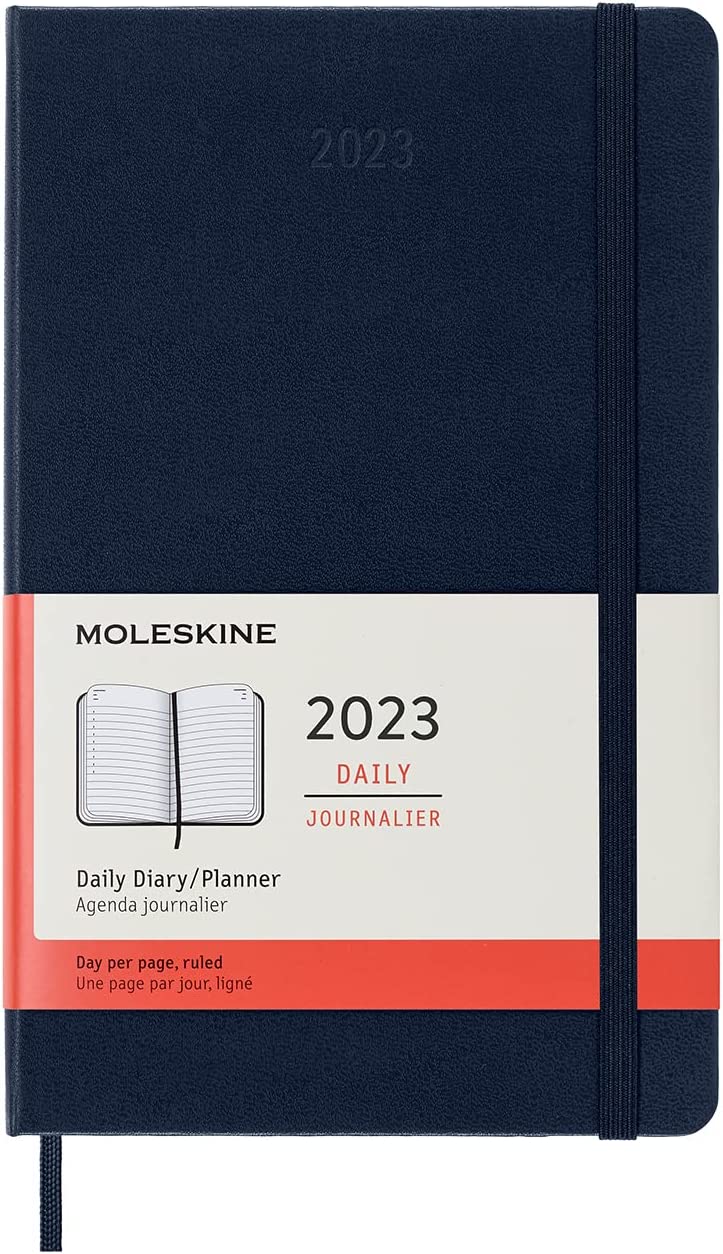 Ежедневник Moleskine Classic 2023, Large (13x21 см), синий