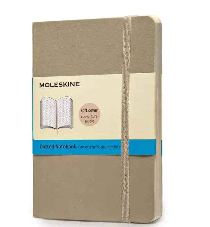 картинка Записная книжка Moleskine Classic Soft (в точку), Pocket (9х14 см), бежевый, мягкая обложка от магазина Молескинов