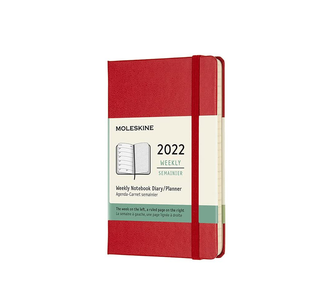 картинка Еженедельник Moleskine Classic 2022, Pocket (9x14 см), красный от магазина Молескинов