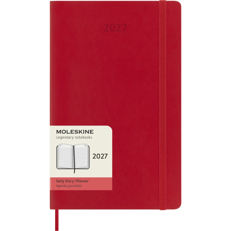 картинка Ежедневник Moleskine Classic Soft 2027,  в мягкой обложке, Large (13x21 см), красный от магазина Молескинов