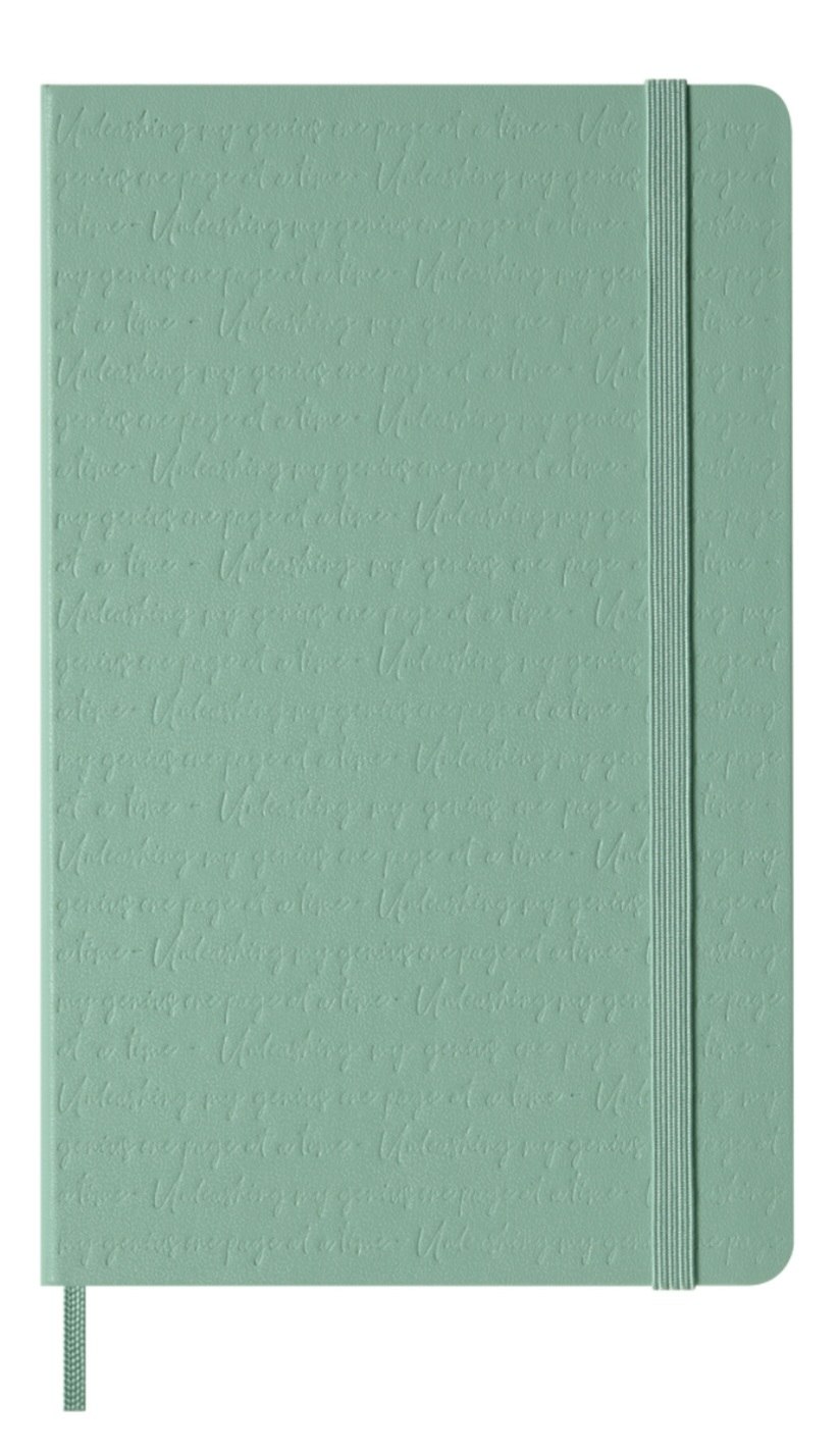 картинка Записная книжка Moleskine Classic с цветным узором  (нелинованный), Large (13х21см), шалфейно зеленый от магазина Молескинов
