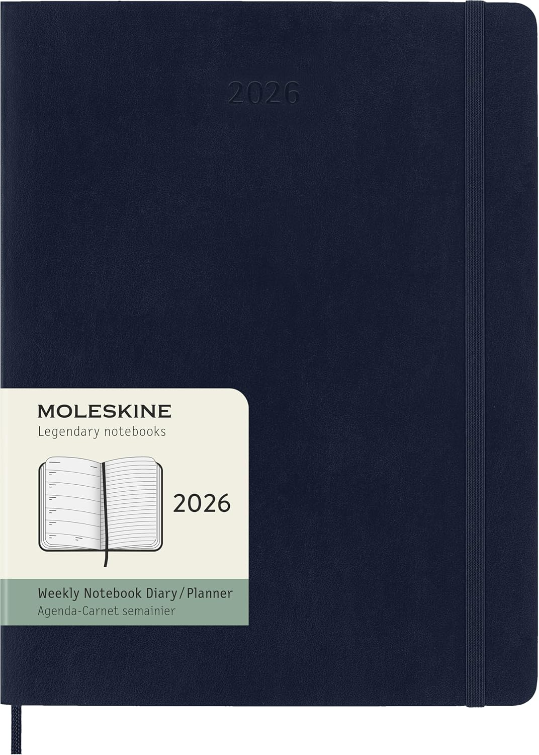 картинка Еженедельник Moleskine Classic Soft (мягкая обложка), 2026, XLarge (19x25 см), синий от магазина Молескинов