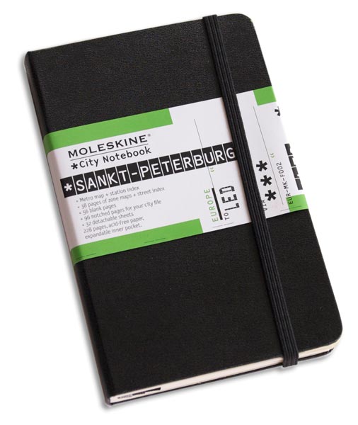 Записная книжка Moleskine City Notebook Sankt-Petersburg (Санкт-Петербург), Pocket (9х14см), черная