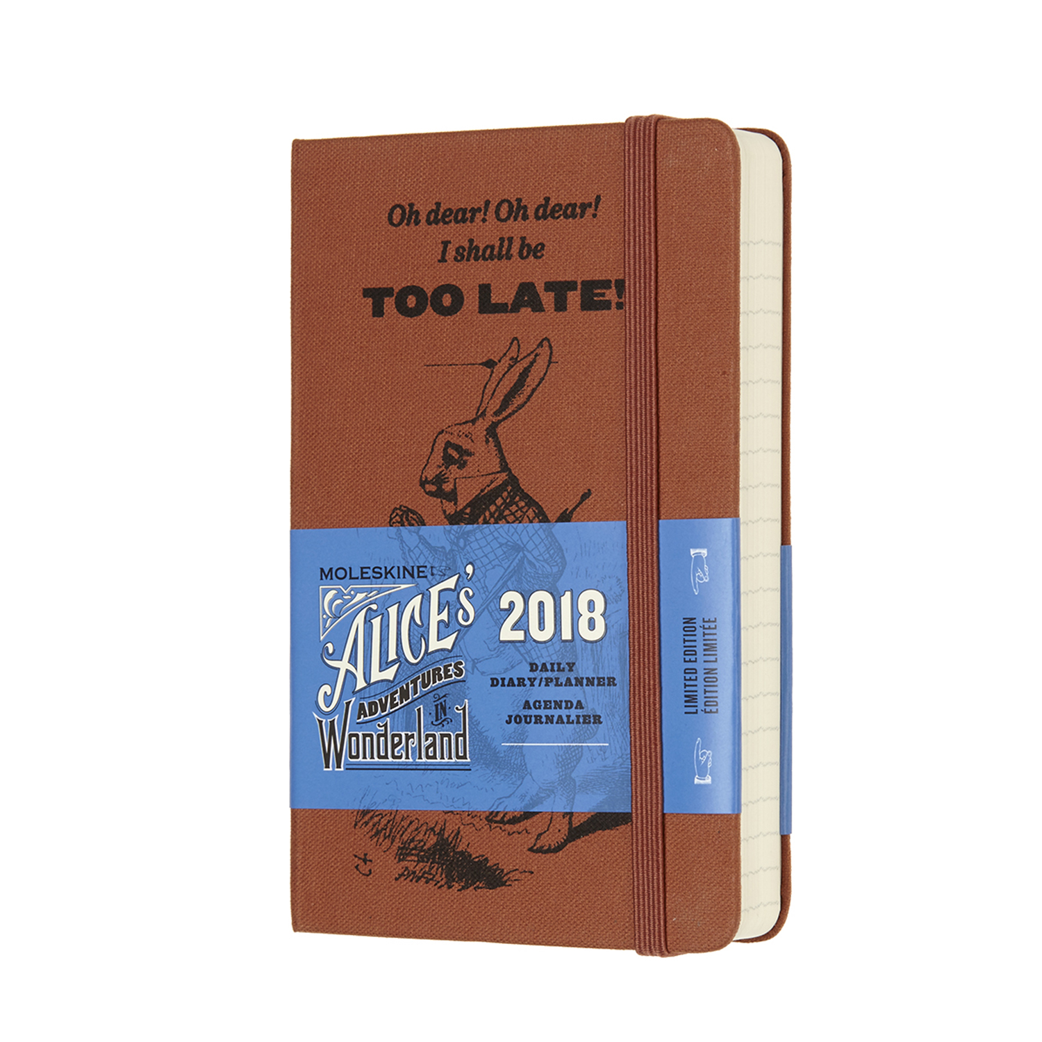 картинка Ежедневник Moleskine Alice in Wonderland (2018), Pocket (9x14 см), оранжевый от магазина Молескинов