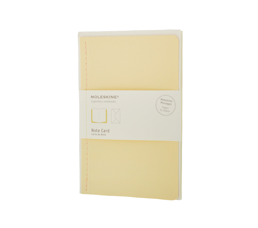 Почтовый набор Moleskine Note Card (с конвертом), Large (11,5х17,5см), желтый
