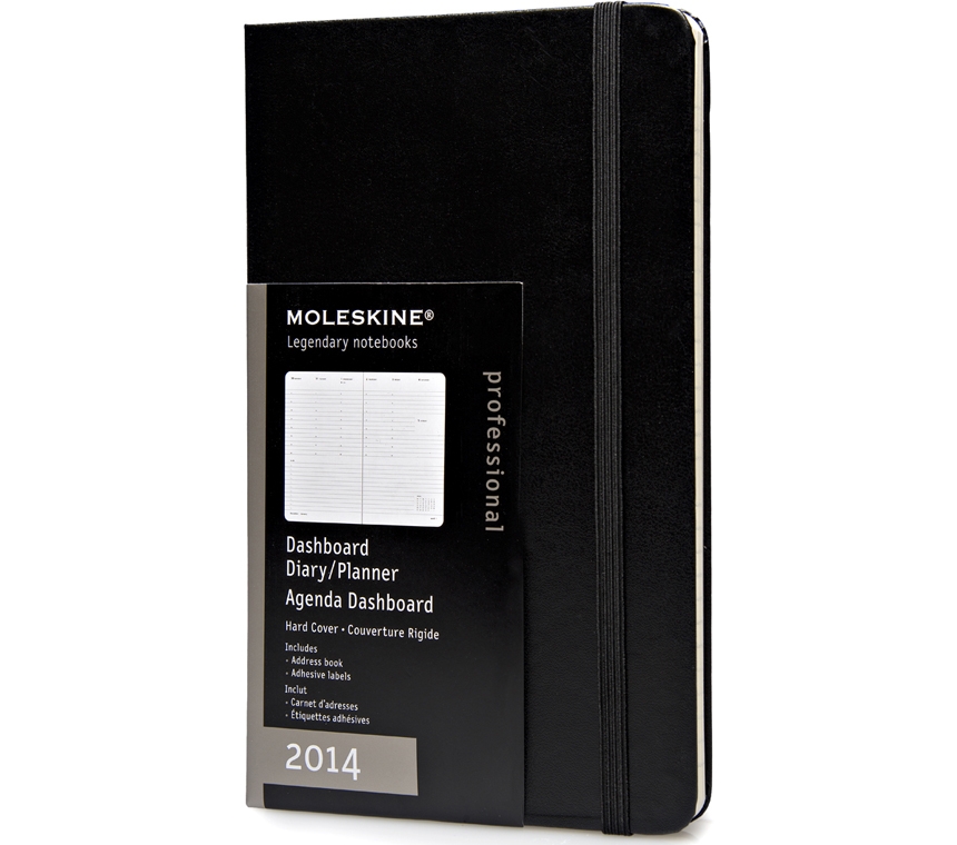 Еженедельник Moleskine Dashboard (2014), Large (13х21см), черный