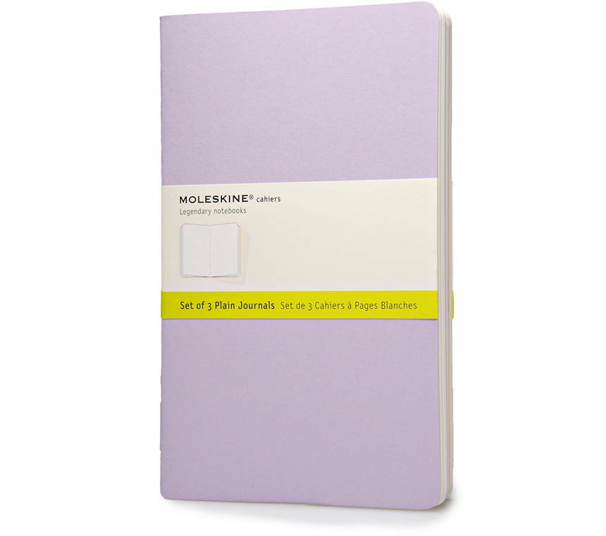 картинка Записная книжка  Moleskine Cahier (в клетку, 3 шт.), Large (13х21см), пастель от магазина Молескинов