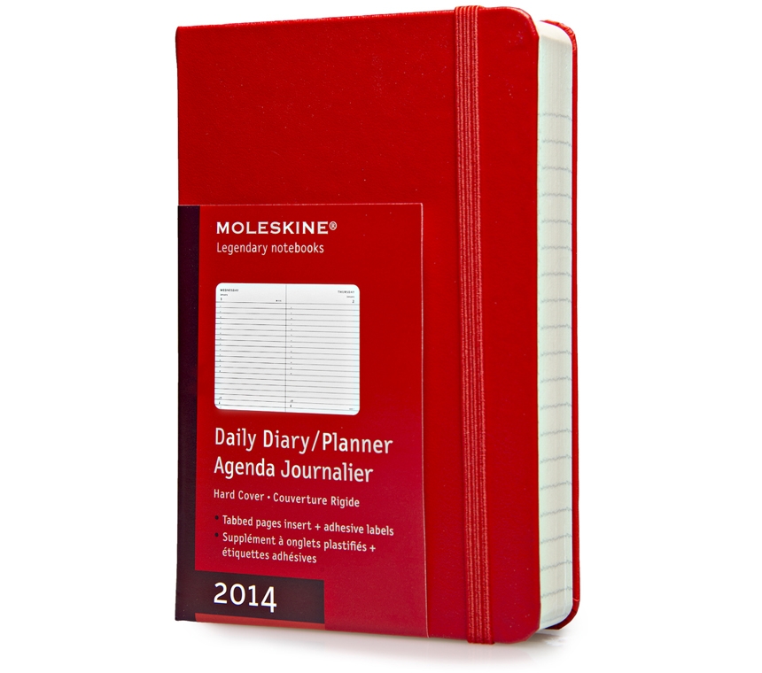 Ежедневник Moleskine Classic (2014), Pocket (9x14см), красный