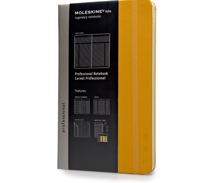 Записная книжка Moleskine Professional, Large (13х21см), желтый