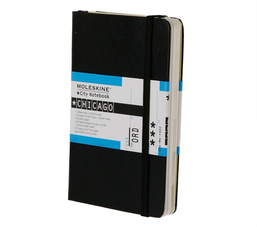 Записная книжка Moleskine City Notebook Chicago (Чикаго), Pocket (9х14см), черная