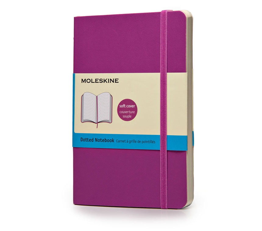 Записная книжка Moleskine Classic Soft (в точку), Pocket (9х14 см), темно-розовый