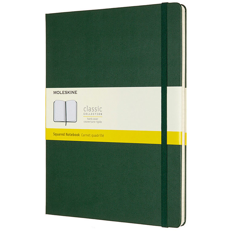 картинка Записная книжка Moleskine Classic (в клетку), XLarge (19х25см), зеленая от магазина Молескинов