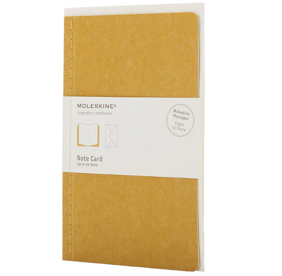картинка Почтовый набор Moleskine Note Card (с конвертом), Large (11,5х17,5см), горчичный от магазина Молескинов