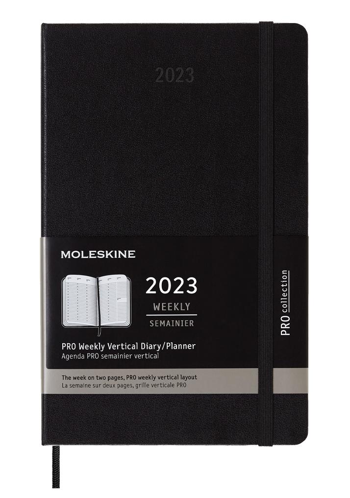 картинка Еженедельник Moleskine Professional 2023 (верт.), Large (13x21 см), черный от магазина Молескинов