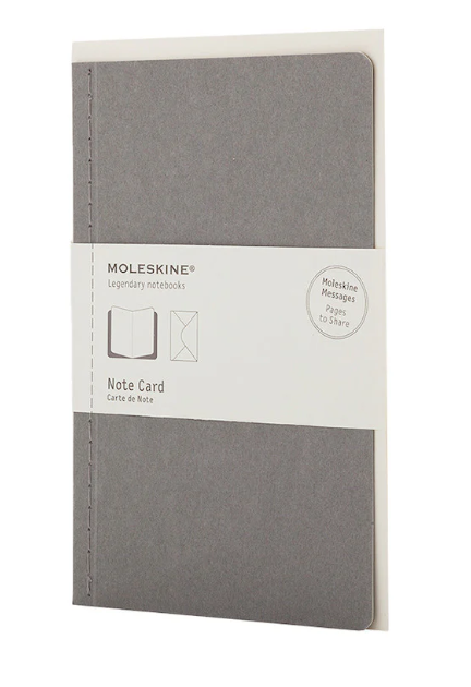 картинка Почтовый набор Moleskine Note Card (с конвертом), Large (11,5х17,5см), серый от магазина Молескинов