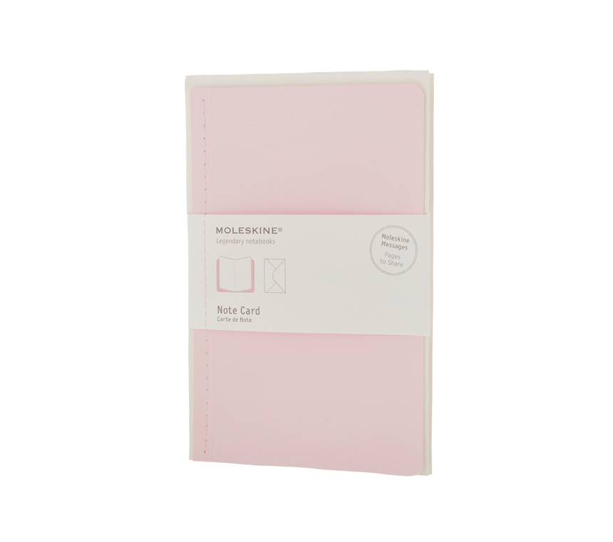 Почтовый набор Moleskine Note Card (с конвертом), Large (11,5х17,5см), розовый