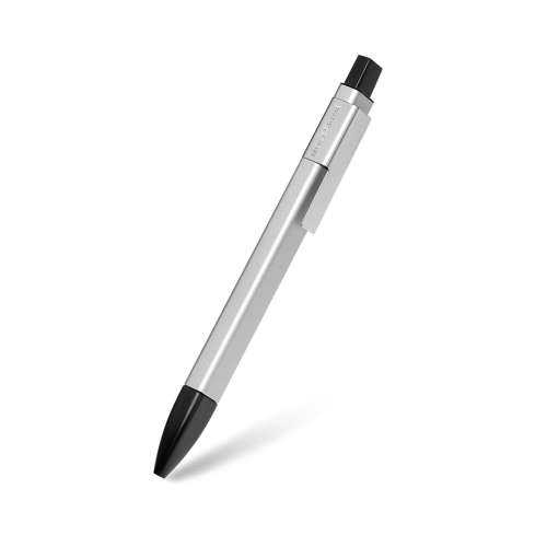 Шариковая ручка Moleskine Pro Click 1,0 мм, металл, серебристая