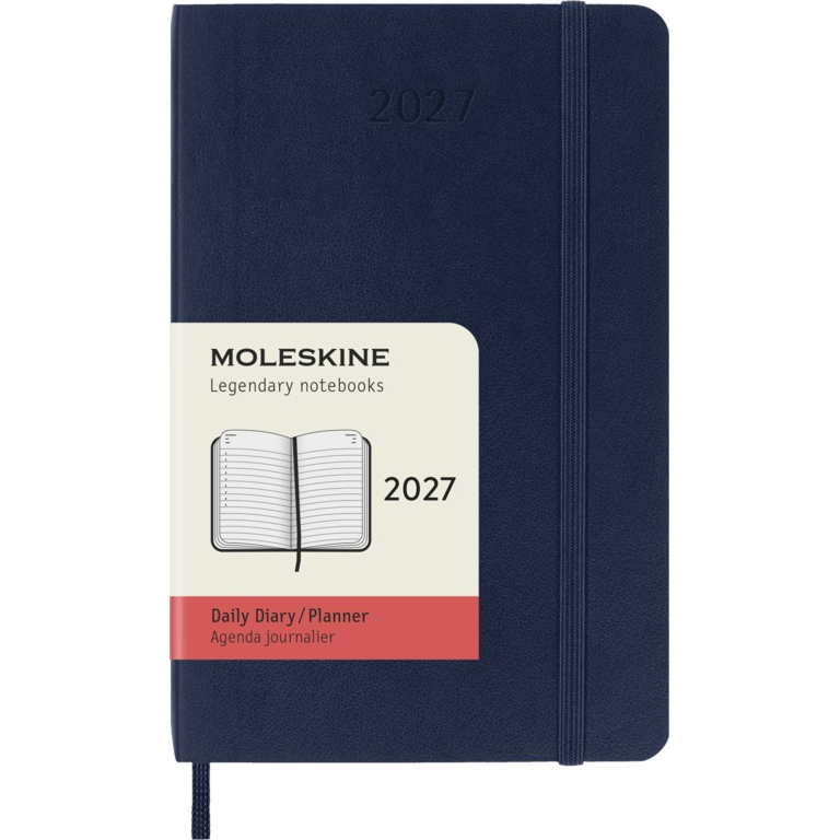 картинка Ежедневник Moleskine Classic Soft, 2027, в мягкой обложке, Pocket (9x14 см), синий от магазина Молескинов