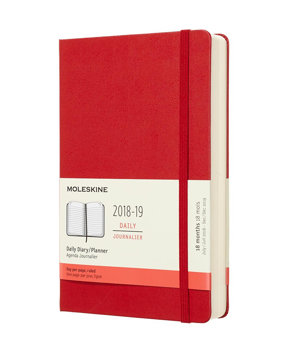 картинка Ежедневник Moleskine Classic (2018-2019), Large (13x21 см), алый красный от магазина Молескинов